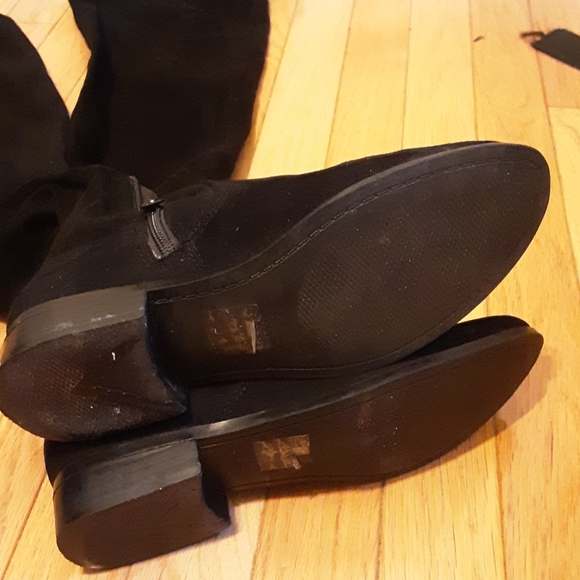 Aldo Elinna Suede OTK Stretch Boots, Black, Sz 6.5 - Picture 4 of 9